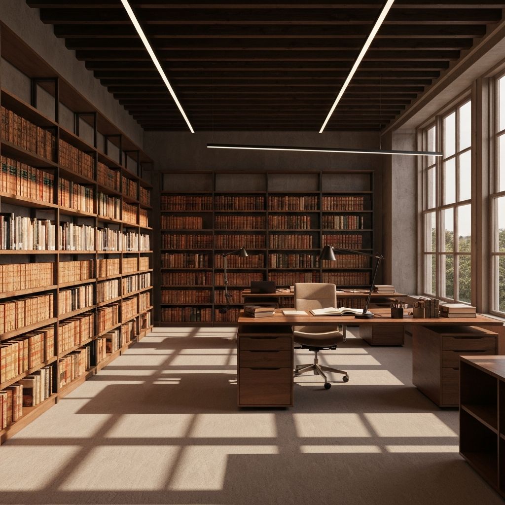 Moderna institucijska prostor sa toplog osvetljenja - predstava stručnosti