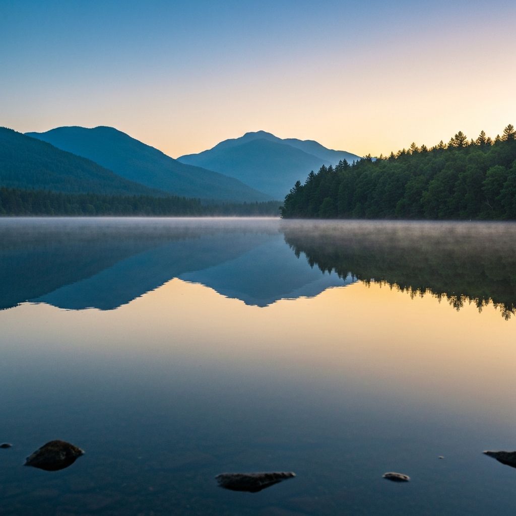 Mirna vodena površina - predstava mentalne spokojnosti